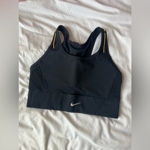 Women’s Nike sports bra, size M, black with yellow detailing
